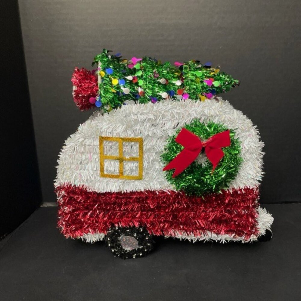 Christmas Tinsel RV Camper Camping Holiday‎ Decor Retro Seasonal